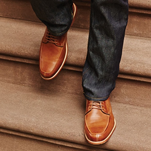 Allen Edmonds Mens Hudson brown Derby Dress shoes - Picture 2 of 8